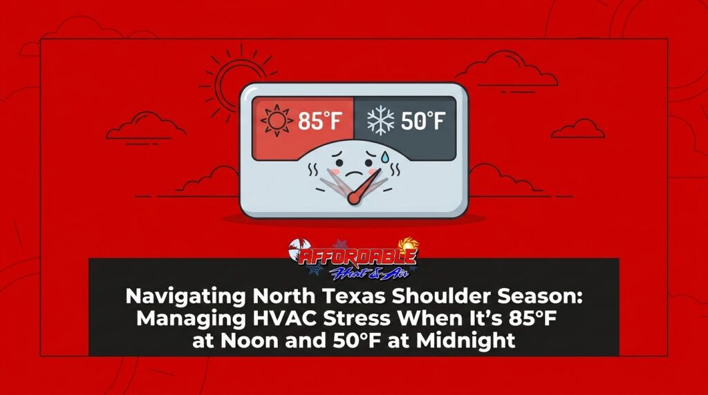 Navigating North Texas Shoulder Season: Managing HVAC Stress When It's 85°F at Noon and 50°F at Midnight — featured image