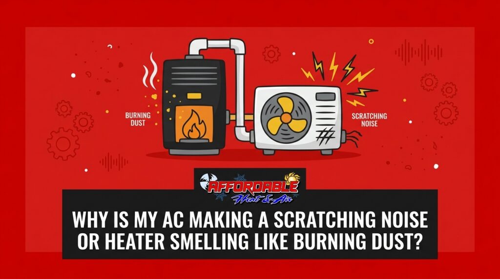 Why Is My AC Making a Scratching Noise or Heater Smelling Like Burning Dust? — featured image